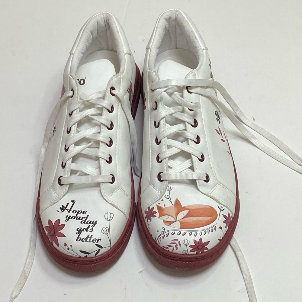 DOGO White Sneakers for Women Vegan Leather and Unique Design
